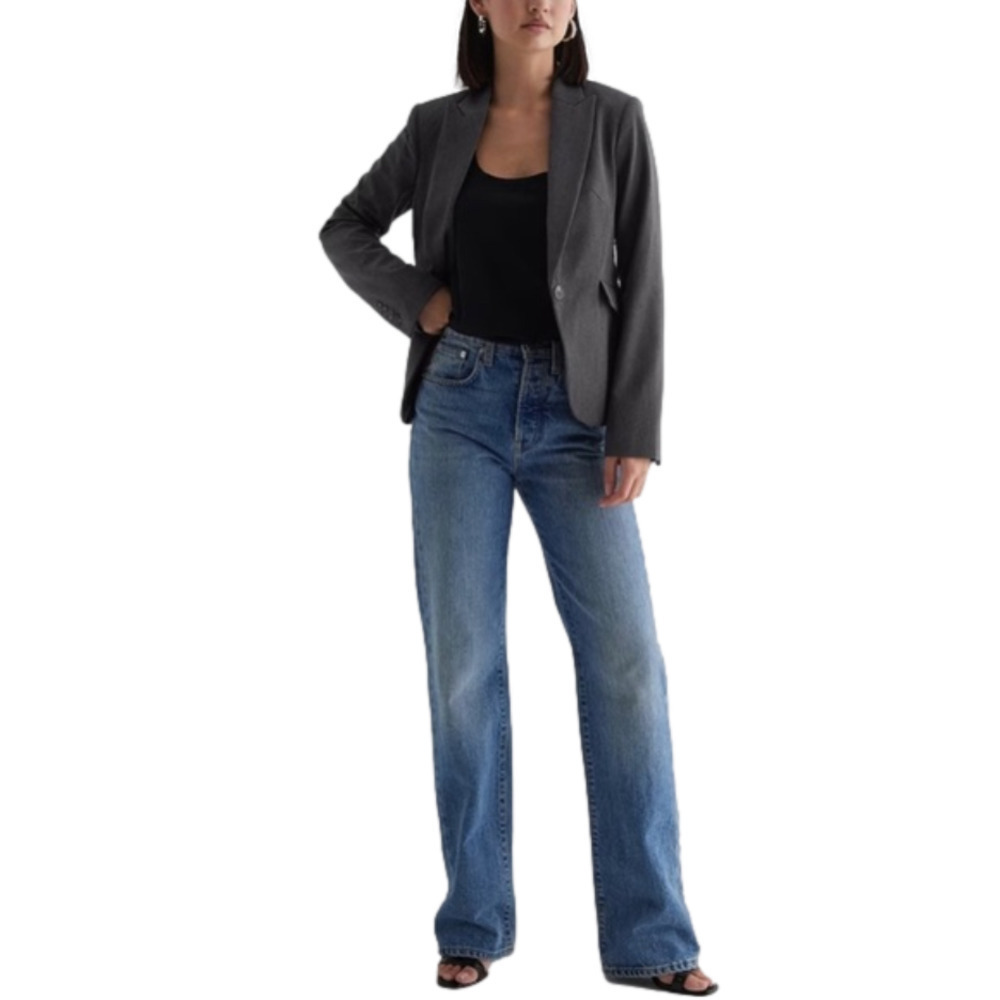 Express Women's Charcoal Gray Blazer